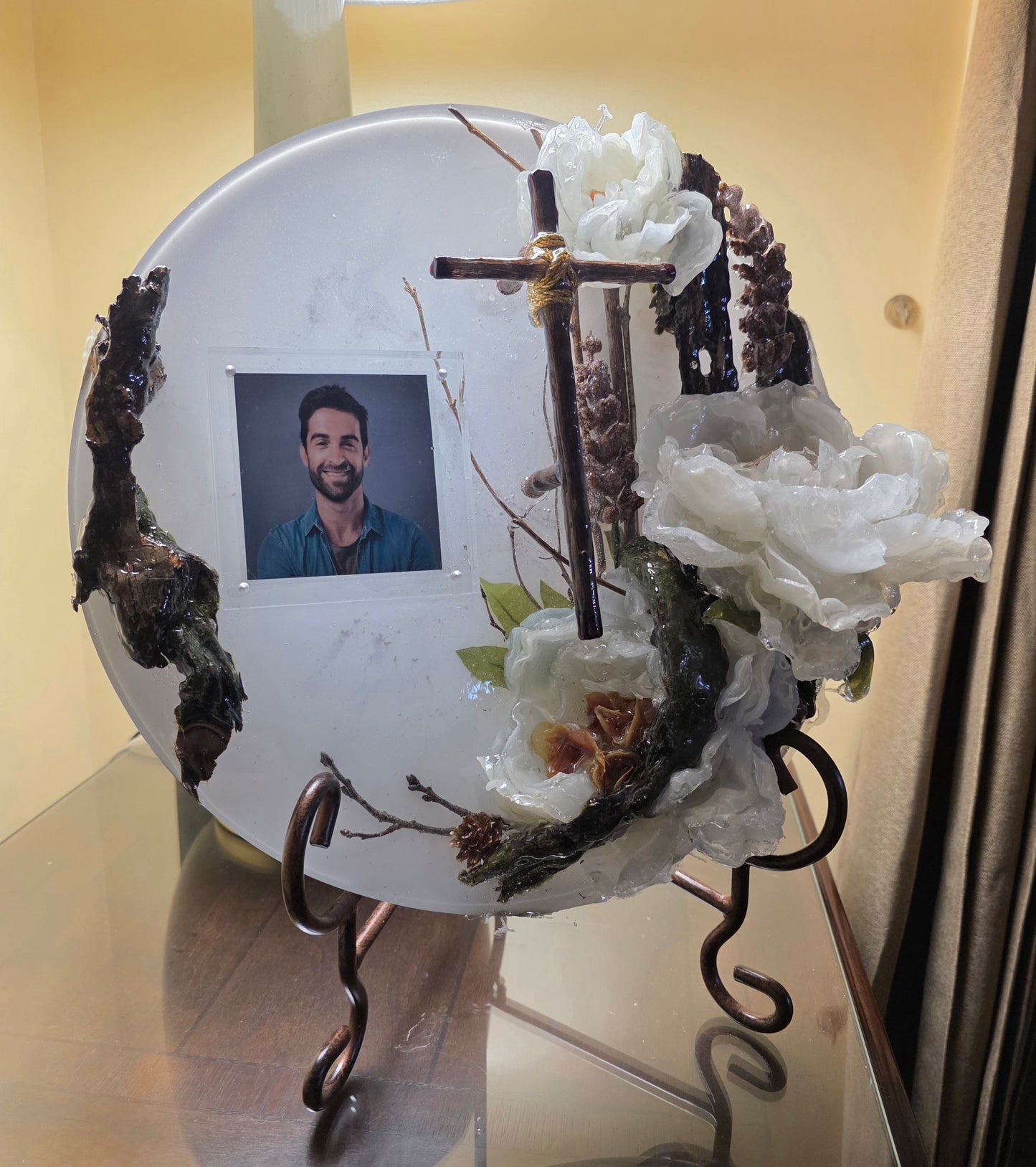 Unconditional Love in White - with photo insert/hangable